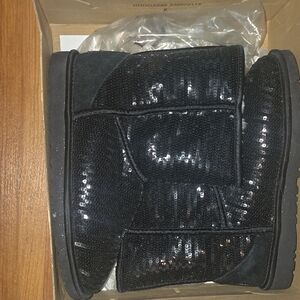 Black Sequin UGG Boots